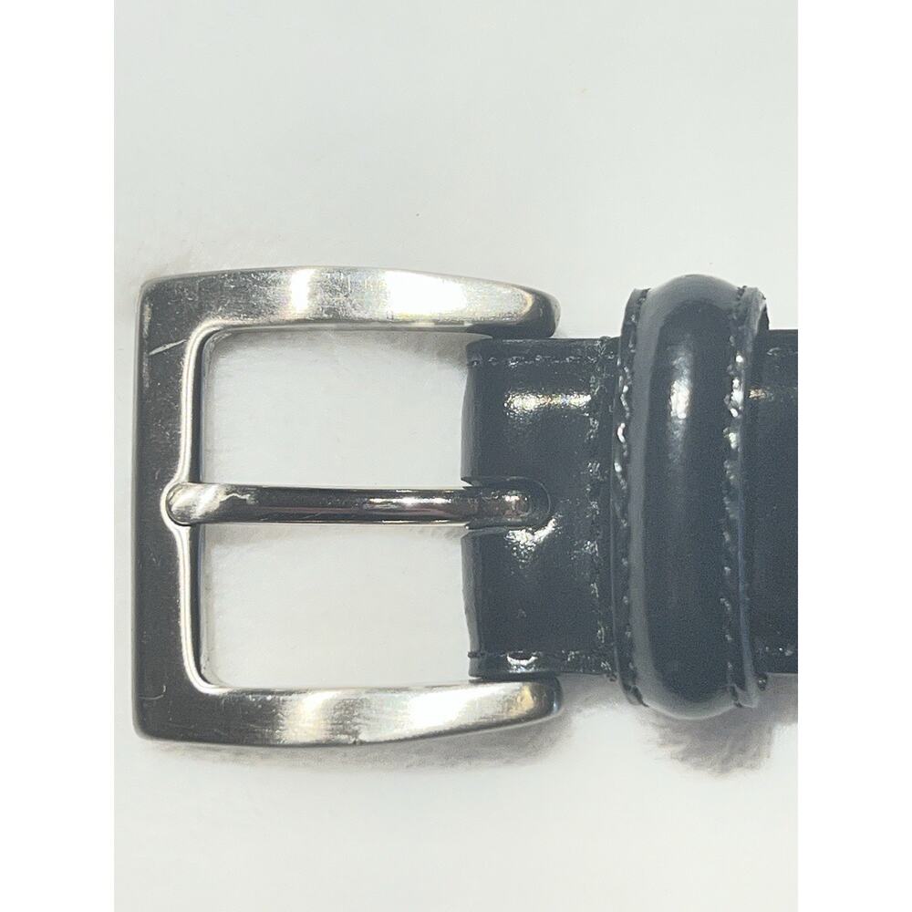Coach 5936 Mens 42" 105 CM Black Leather Belt Silver Tone Buckle Classic - Picture 2 of 13